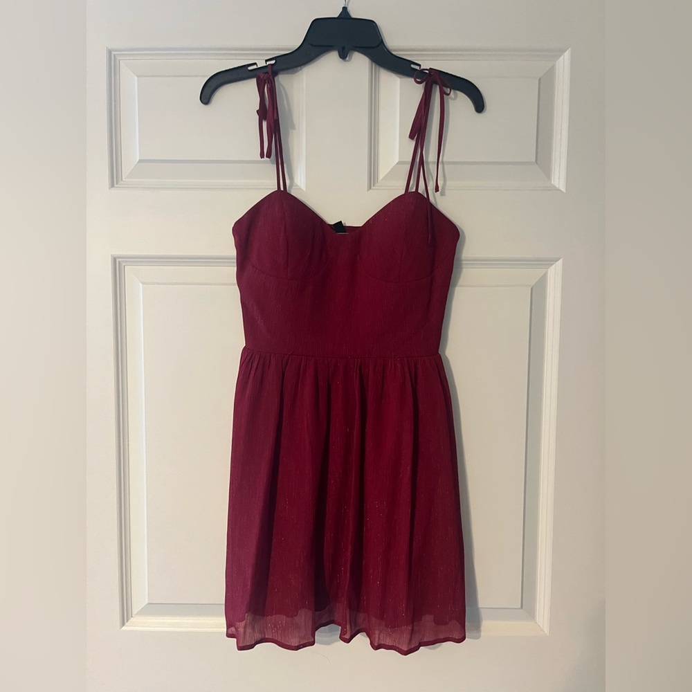 JCPenney Red Shimmery Mini Dress